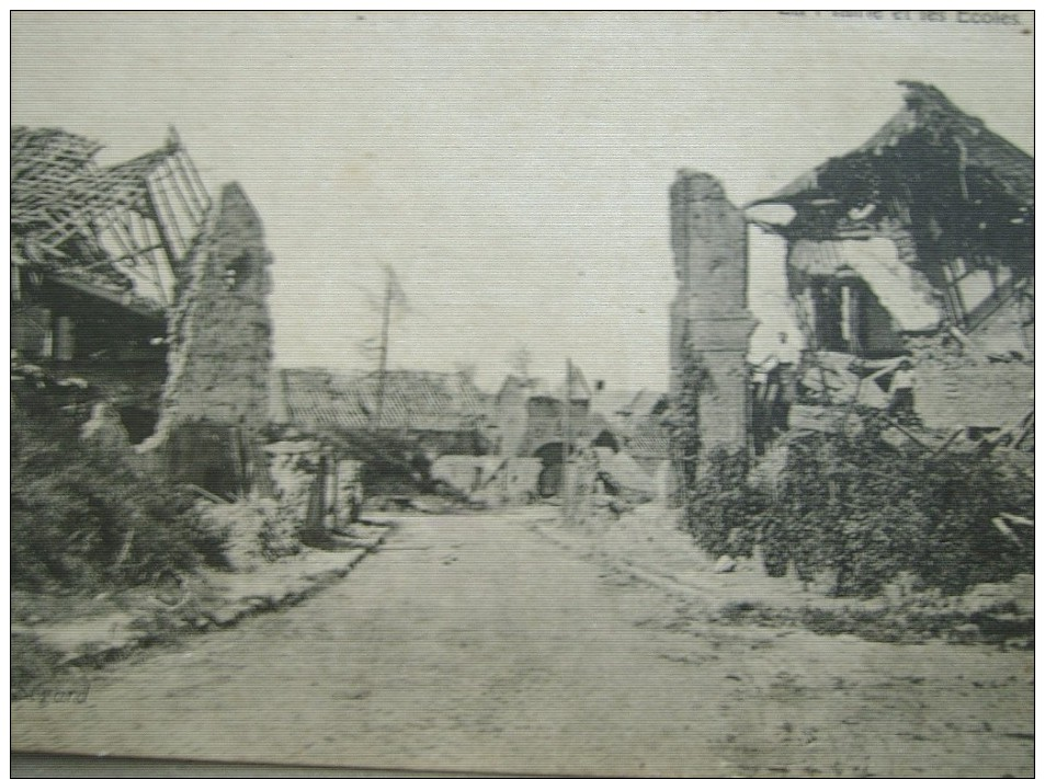 CARTE POSTALE Ancienne De ABANCOURT Nord 59 La Mairie Et Les Ecoles Après La Guerre - Autres & Non Classés