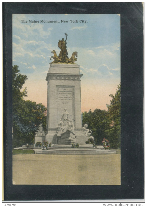 CPA - USA - NEW YORK - THE MAINE MONUMENT - Parken & Tuinen