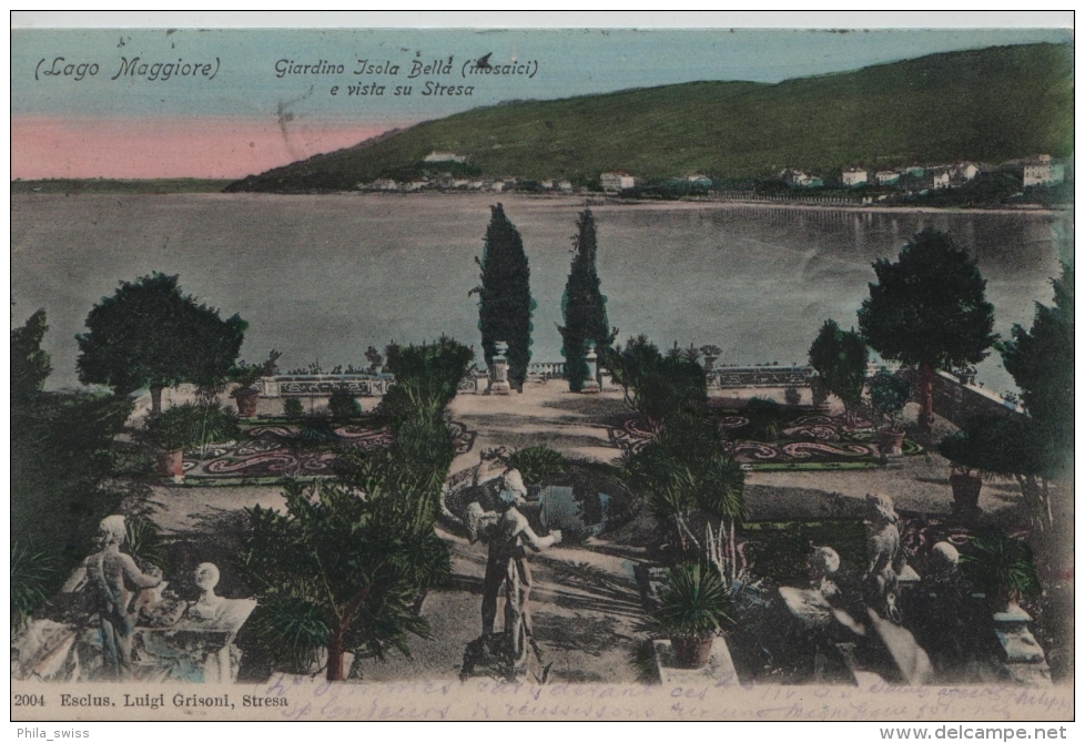 Lago Maggiore - Giardino Isole Bella (mosaici) E Vista Su Stresa - Tresa