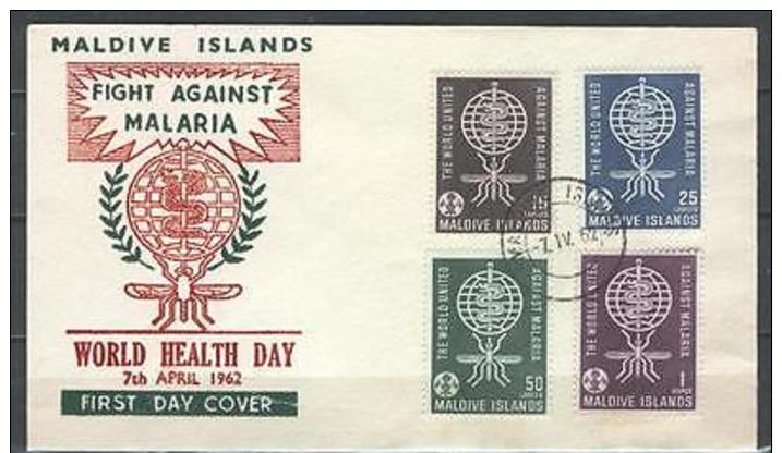 FDC AH61 Maldive 1962 FDC Fight Against Malaria 4v - Other & Unclassified
