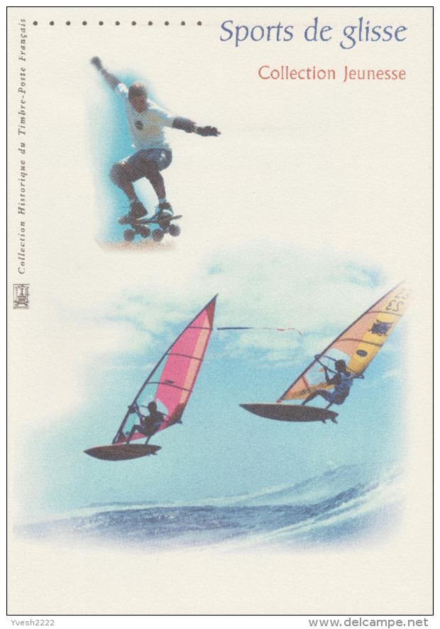 France 2004 Y&T BF 76 (3691 à 3700). Document Officiel. Sports De Glisse. Parachutisme, Surf, Bicross Ski Luge Parapente - Parachutisme