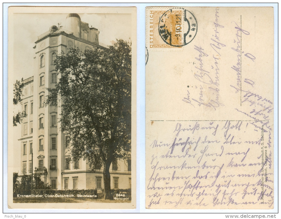 AK 4550 Kremsmünster Sternwarte Benediktinerstift 1931 Kremstal Frankenburg OÖ Stift Kloster Abtei Österreich Austria - Kremsmünster