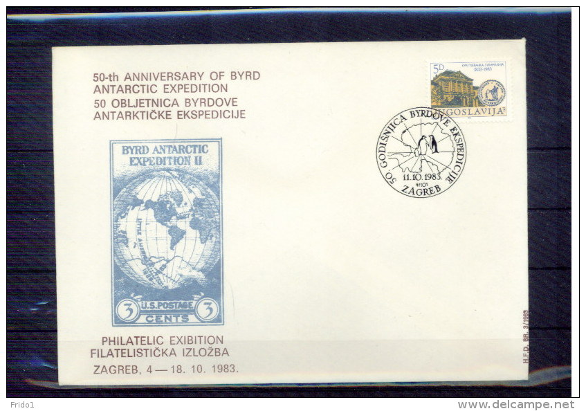 Jugoslawien / Yugoslavia  1983 Byrd Antarctic Expedition Letter - Explorateurs & Célébrités Polaires