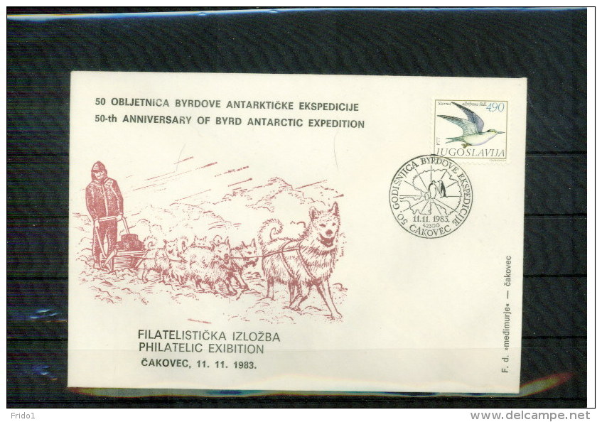 Jugoslawien / Yugoslavia  1983  50 Years Of Byrd Antarctic Expedition Letter - Polarforscher & Promis