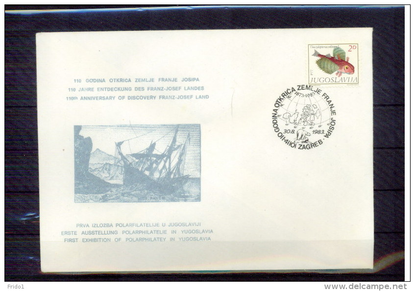 Jugoslawien / Yugoslavia  1983 110 Years Of The Discovery Of Franz Josef Land Letter - Polar Explorers & Famous People