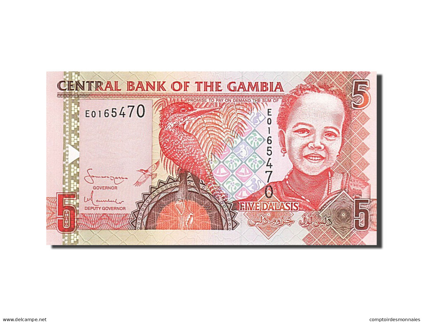 Billet, Gambia, 5 Dalasis, 2001, Undated (2001), KM:20a, SPL - Gambia