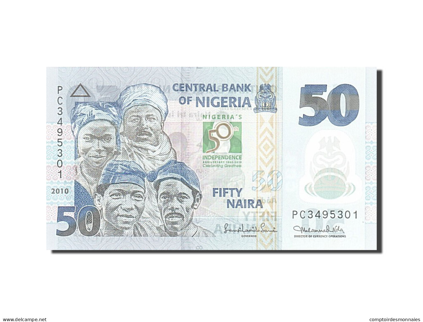 Billet, Nigéria, 50 Naira, 2010, 2010, KM:37, NEUF - Nigeria