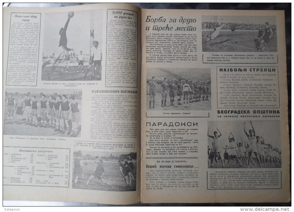 SPORTSKA REVIJA  BR. 30, 1940  KRALJEVINA JUGOSLAVIJA, NOGOMET, FOOTBALL - Libros