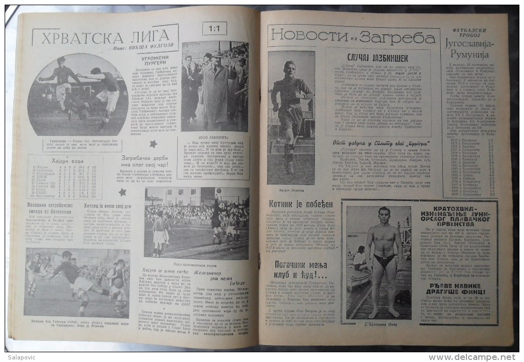 SPORTSKA REVIJA  BR. 30, 1940  KRALJEVINA JUGOSLAVIJA, NOGOMET, FOOTBALL - Books