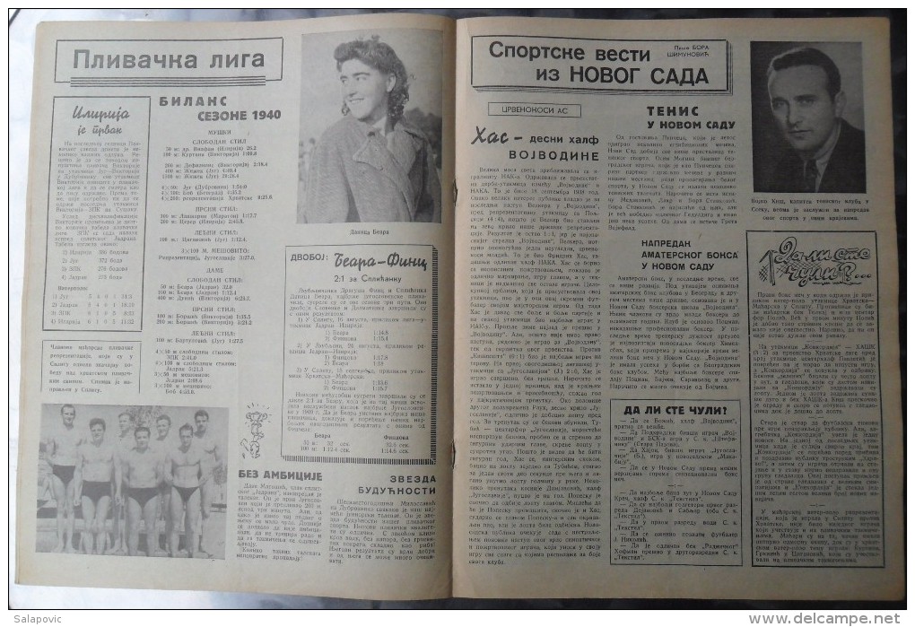 SPORTSKA REVIJA  BR. 32, 1940  KRALJEVINA JUGOSLAVIJA, NOGOMET, FOOTBALL - Boeken