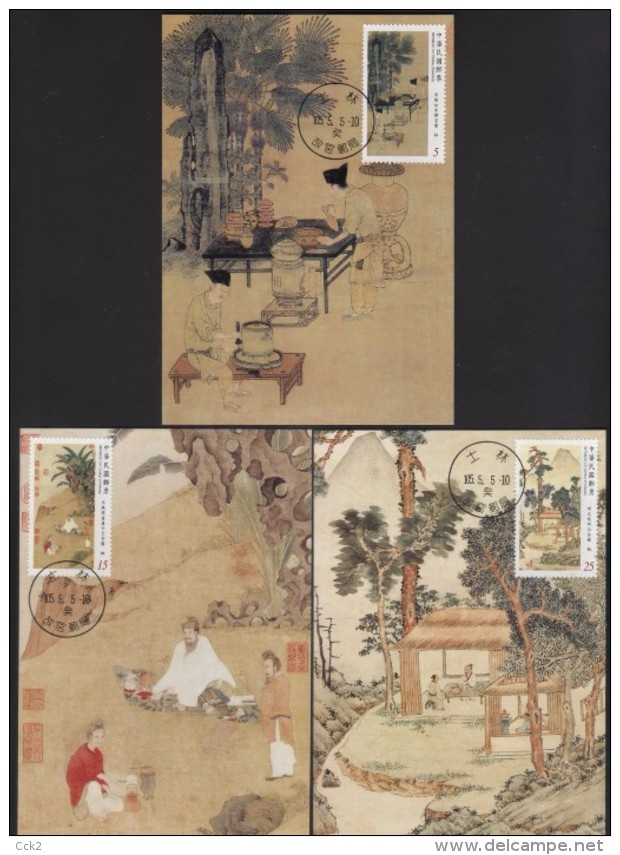 2016 R.O. CHINA(TAIWAN) -Maximum Card- Ancient Chinese Paintings From The National Palace Museum - Tarjetas – Máxima