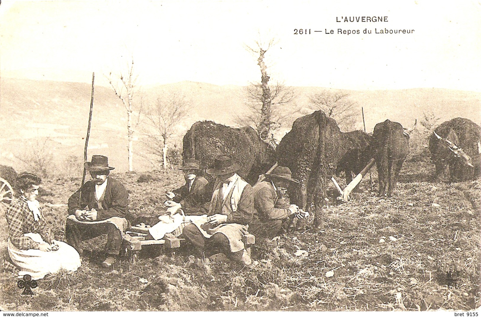 AUVERGNE LE REPOS DU LABOUREUR LE PANIER DE VICTUAILLE EST SORTI TOUS HEUREUX - Auvergne