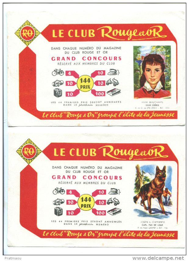 BVD1 LOT DE 8 BUVARDS Le Club Rouge Et Or - Autres & Non Classés