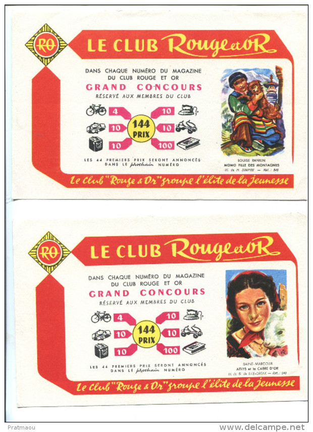 BVD1 LOT DE 8 BUVARDS Le Club Rouge Et Or - Autres & Non Classés