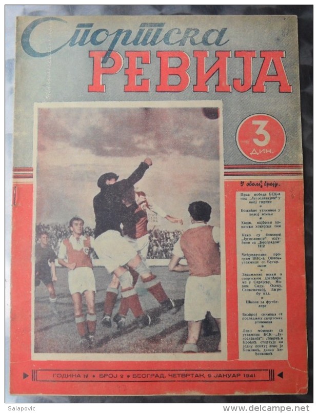 SPORTSKA REVIJA  BR.2, 1940  KRALJEVINA JUGOSLAVIJA, NOGOMET, FOOTBALL - Livres