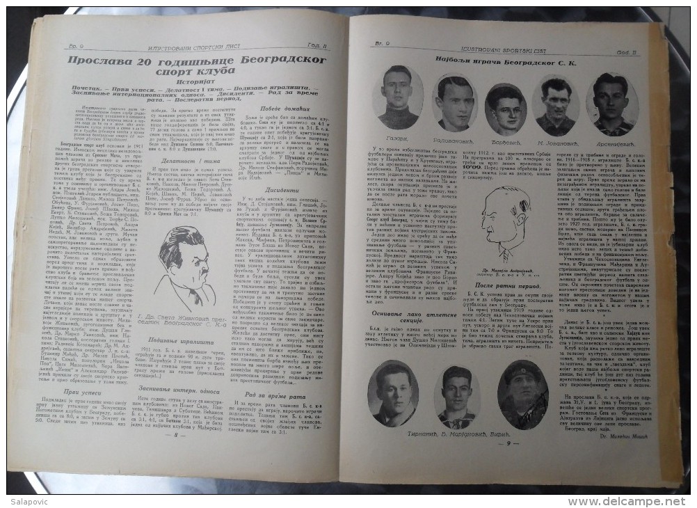 ILUSTROVANI SPORTSKI LIST, NOVI SAD  BR.9, 1931  KRALJEVINA JUGOSLAVIJA, NOGOMET, FOOTBALL - Books