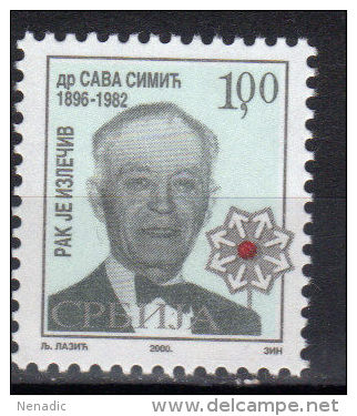 Yugoslavia,Anti Cancer 2000.,MNH - Neufs