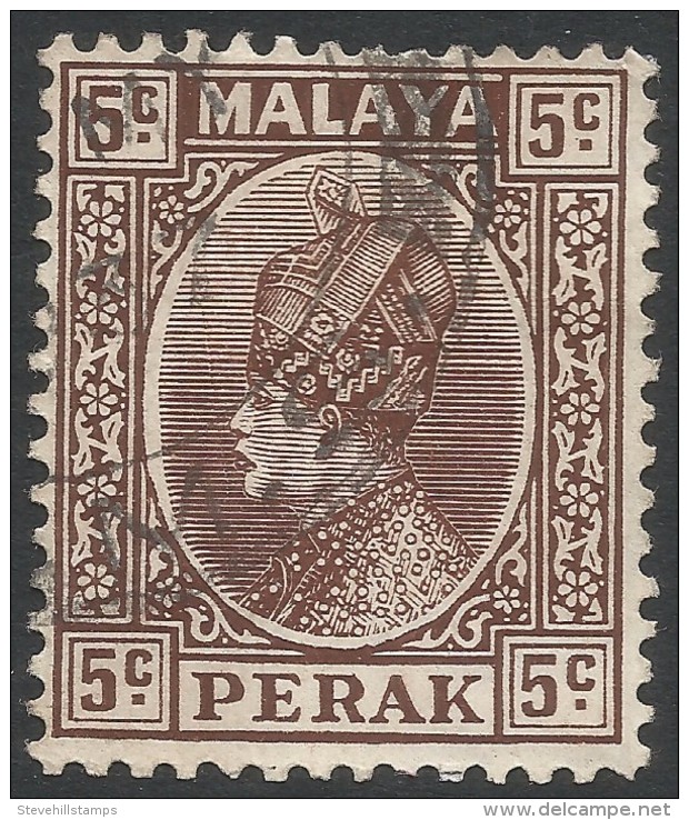 Perak (Malaysia). 1935-37 Sultan Iskandar. 5c Used. SG 91 - Perak