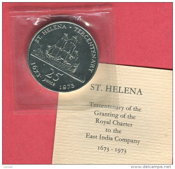 25 PENCE 1673-1973 FDC 45 - Saint Helena Island