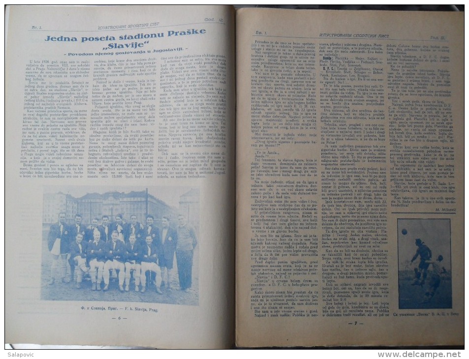 ILUSTROVANI SPORTSKI LIST, NOVI SAD  BR.1, 1932  KRALJEVINA JUGOSLAVIJA, NOGOMET, FOOTBALL - Livres