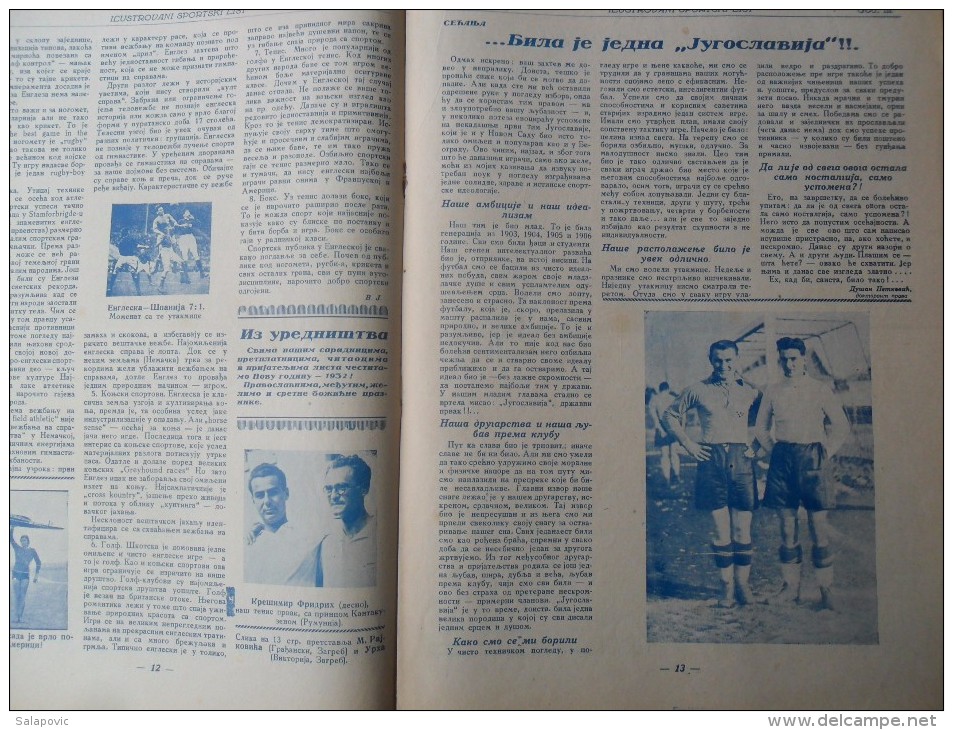 ILUSTROVANI SPORTSKI LIST, NOVI SAD  BR.1, 1932  KRALJEVINA JUGOSLAVIJA, NOGOMET, FOOTBALL - Livres