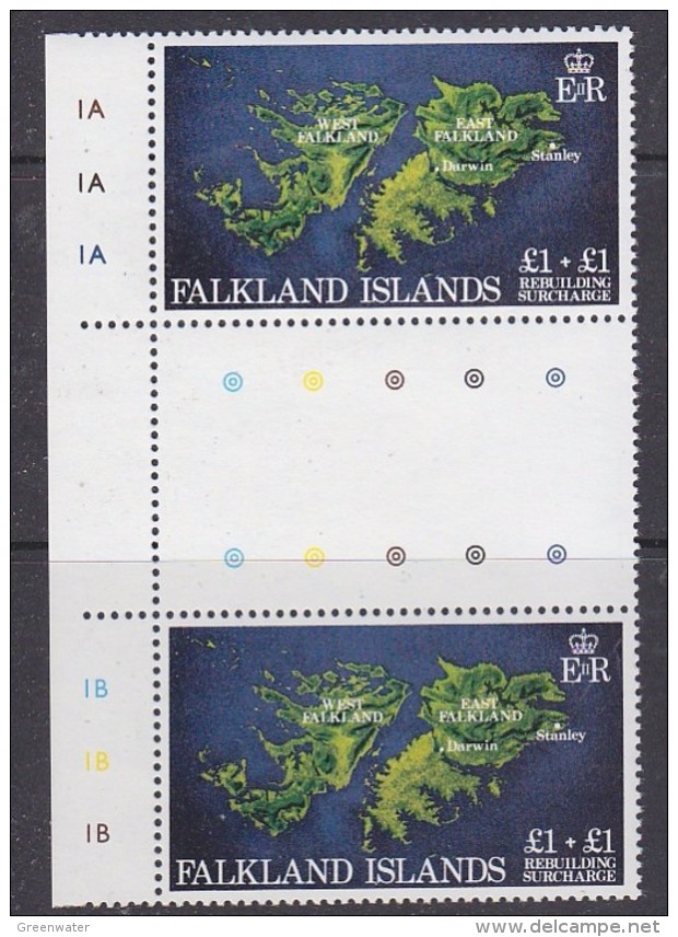 Falkland Islands  1982 Rebuilding Fund 1v Gutter  (margin) ** Mnh (29625) - Falklandeilanden