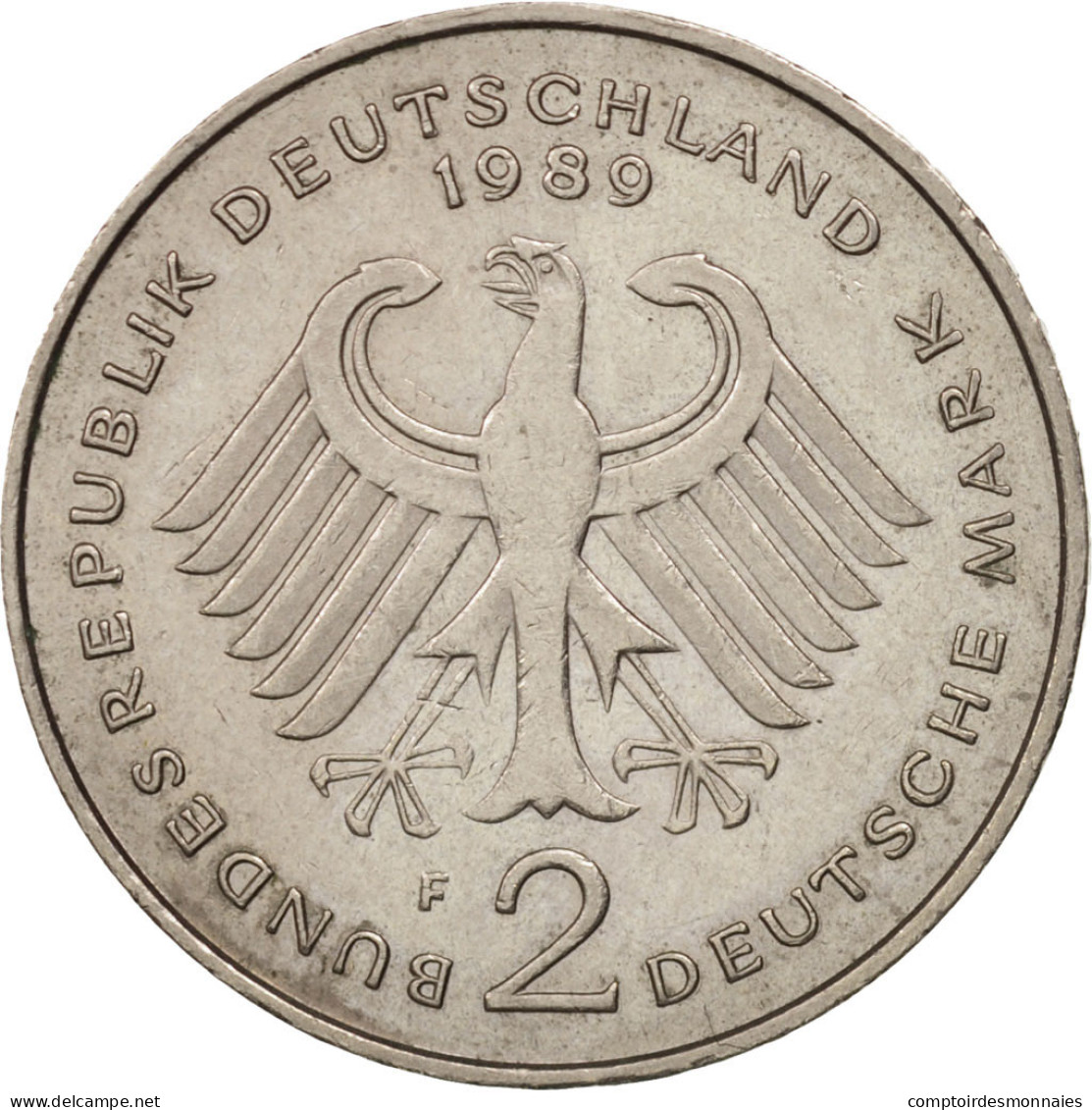 Monnaie, République Fédérale Allemande, 2 Mark, 1989, Stuttgart, SUP - 2 Marcos