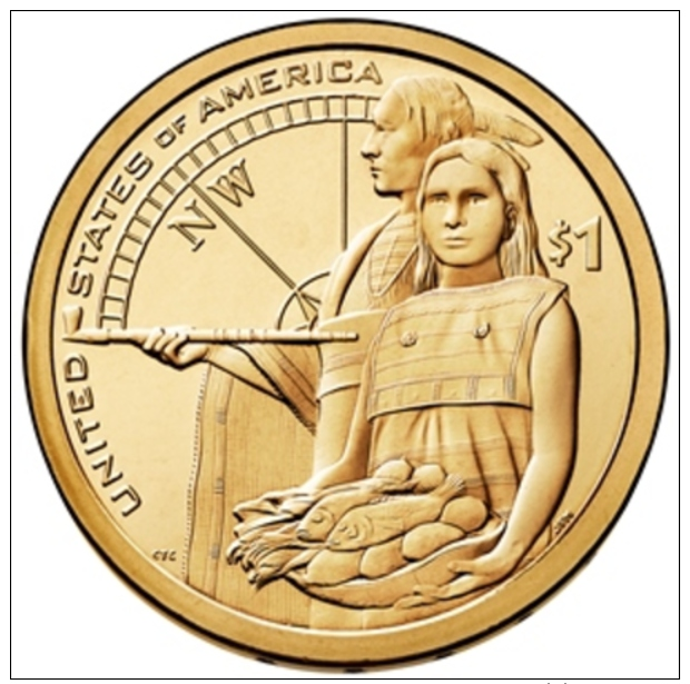 1 $ Dollaro Nativi Dollar Sacagawea 2014 DENVER Serie Native Dollar USA - 2000-…: Sacagawea