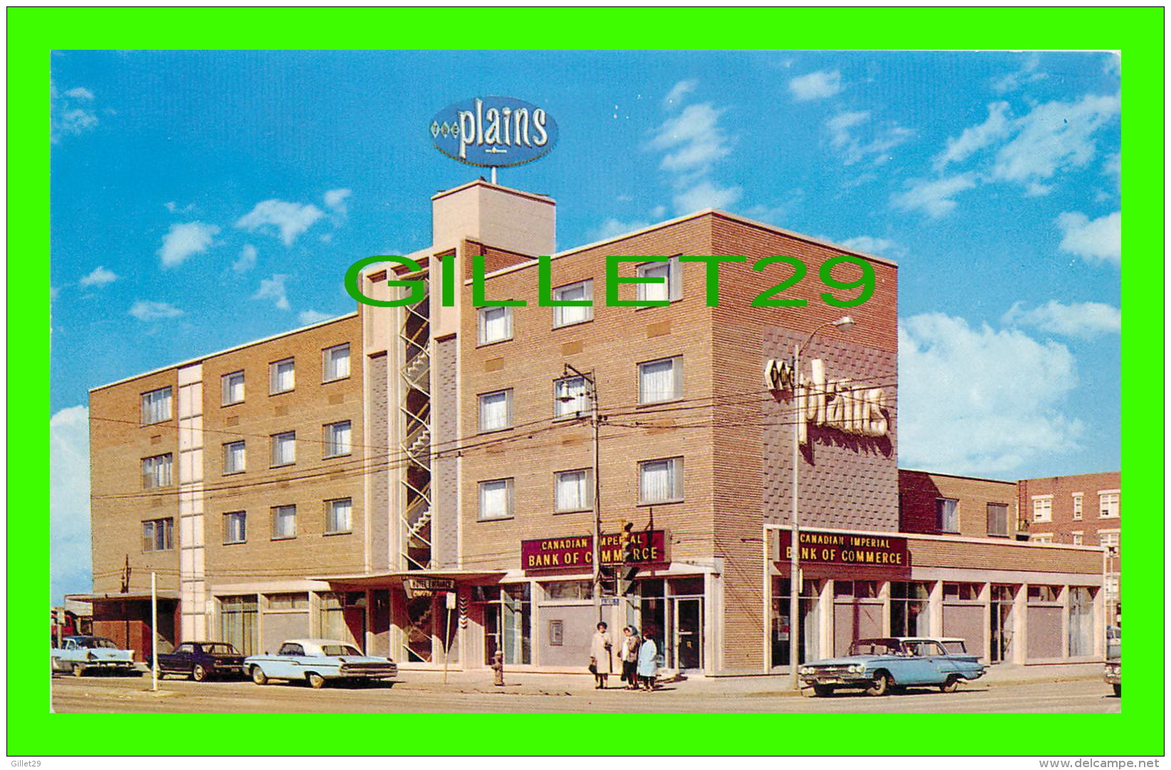 REGINA, SASKATCHEWAN - THE PLAINS MOTOR HOTEL - PHOTO, JOSEPH FARTAK - ANIMÉE VIEILLE VOITURES - - Regina