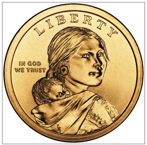 1 $ Dollaro Nativi Dollar Sacagawea 2014 PHILADELPHIA Serie Native Dollar USA - 2000-…: Sacagawea