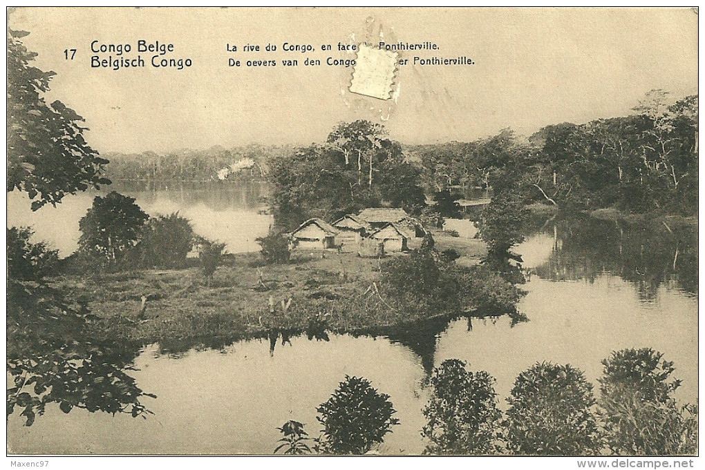 ENTIER POSTAL CP PHOTO N°17 10c CONGO BELGE DE BOMA EN 1913 - Entiers Postaux