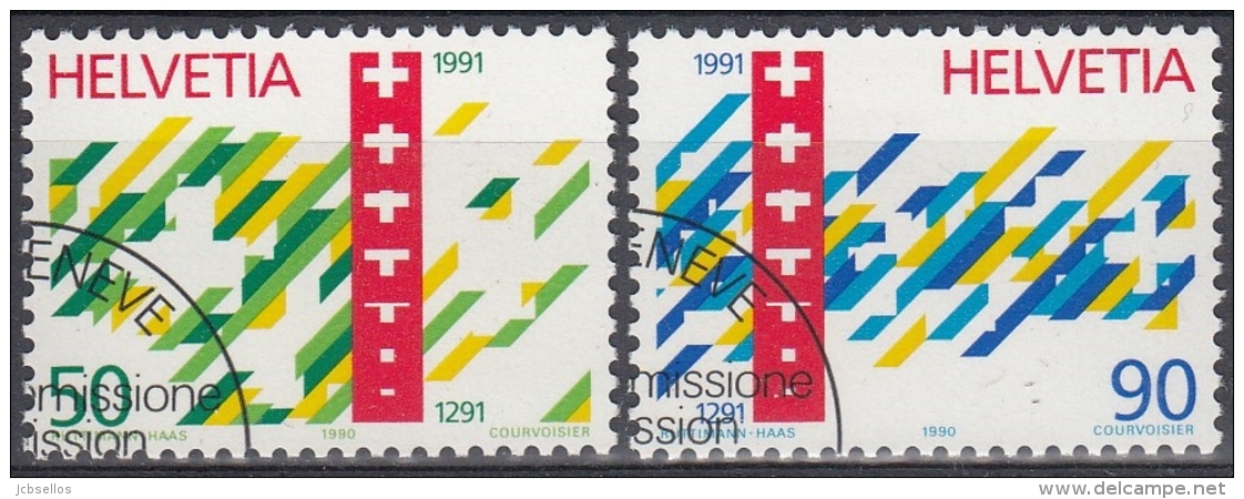 Suiza 1990 Nº 1353/54 Usado - Usados