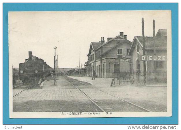 CPSM 11 - Chemin De Fer Train En Gare DIEUZE 57 - Dieuze