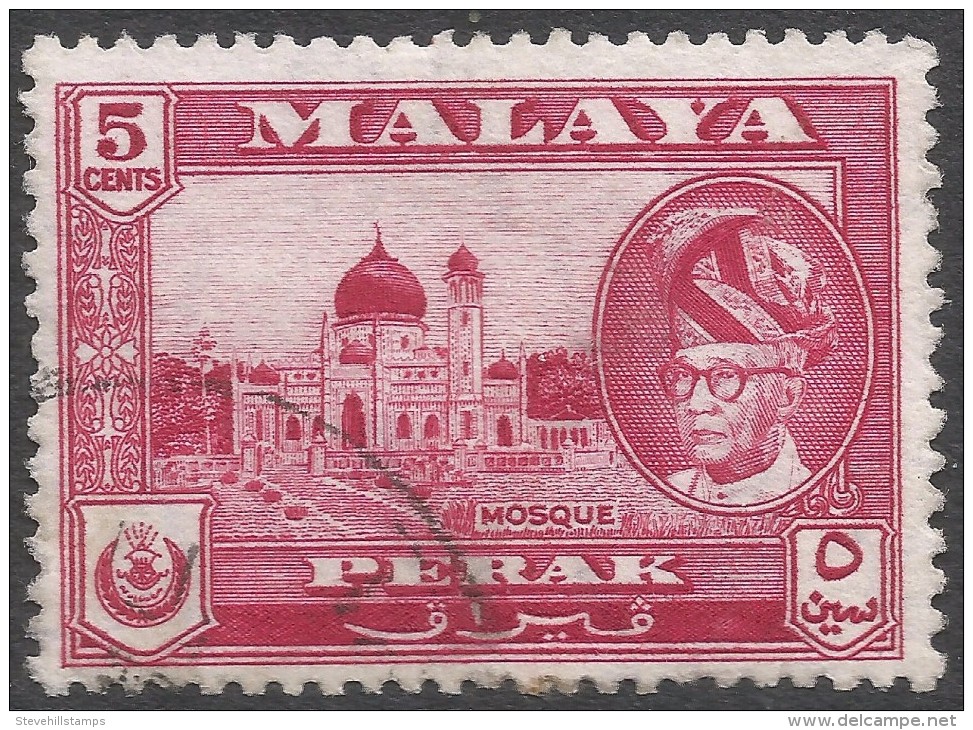 Perak (Malaysia). 1957-61 Sultan Yussuf ´Izzuddin Shah. 5c Used. SG 153 - Perak