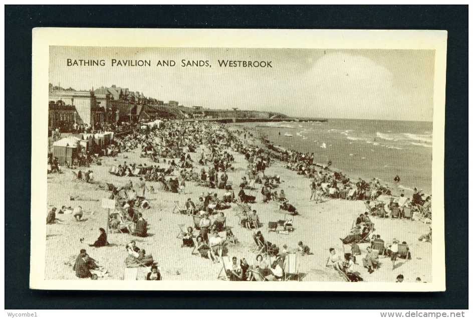 ENGLAND  -  Margate  Westbrook  Bathing Pavilion And Sands  Unused Vintage Postcard - Margate
