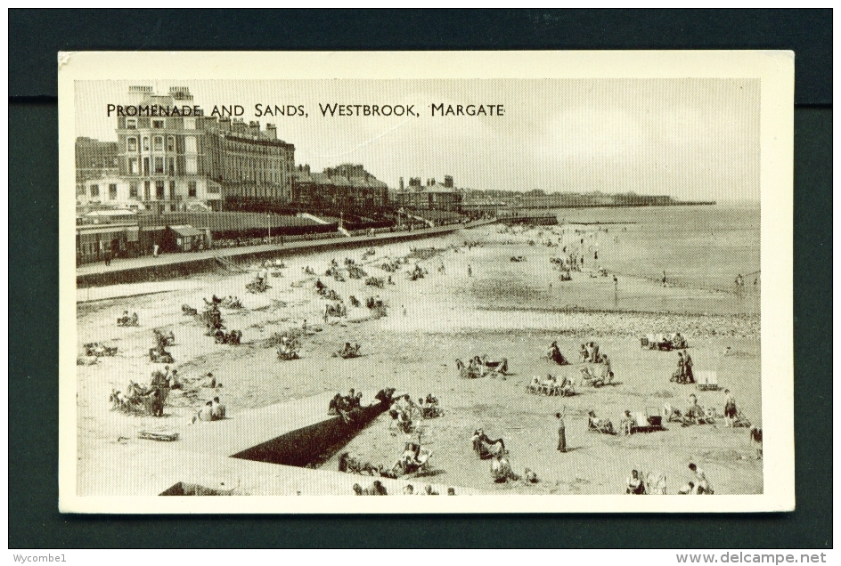 ENGLAND  -  Margate  Westbrook  Promenade And Sands  Unused Vintage Postcard - Margate