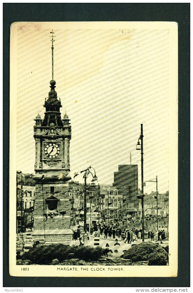 ENGLAND  -  Margate  The Clock Tower  Used Vintage Postcard (faint Staining On Face) - Margate