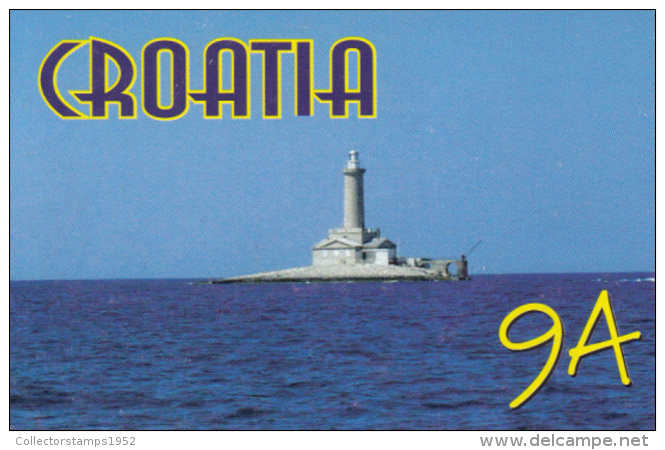 41668- PORER ISLAND, LIGHTHOUSE, QSL CARD - Croacia