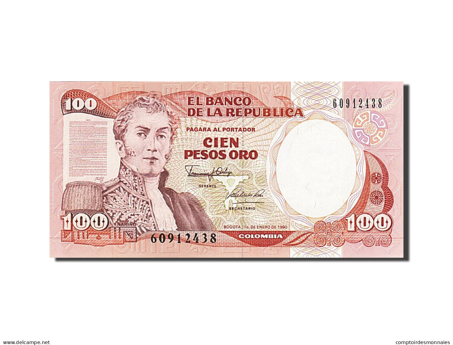 Billet, Colombie, 100 Pesos Oro, 1982-1984, 1990-01-01, KM:426e, NEUF - Colombie