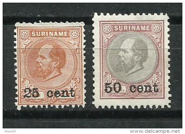 Surinam. 1900_Guillermo III. Sobrecargados. - Suriname ... - 1975