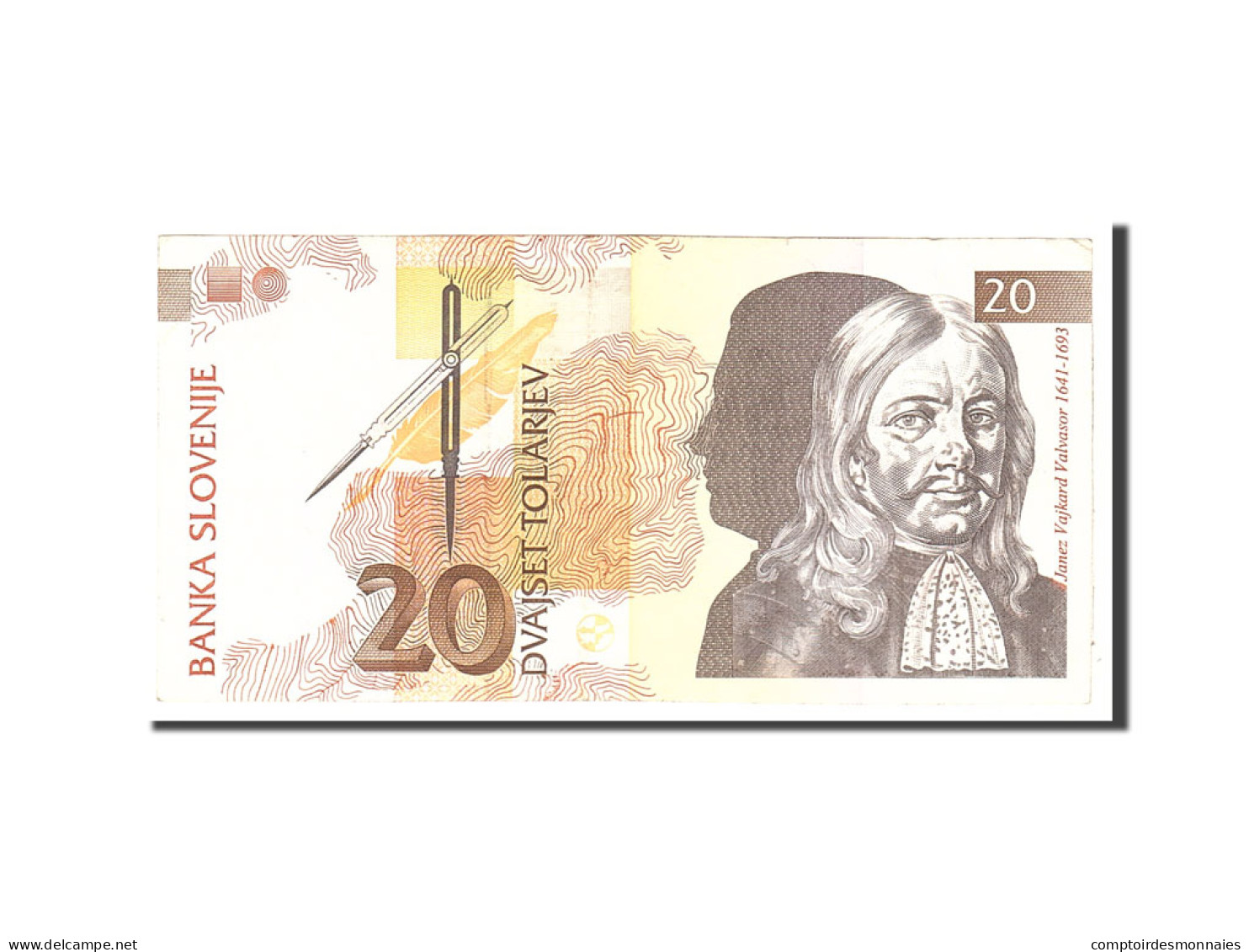 Billet, Slovénie, 20 Tolarjev, 1992, 1992-01-15, KM:12a, TTB+ - Slowenien