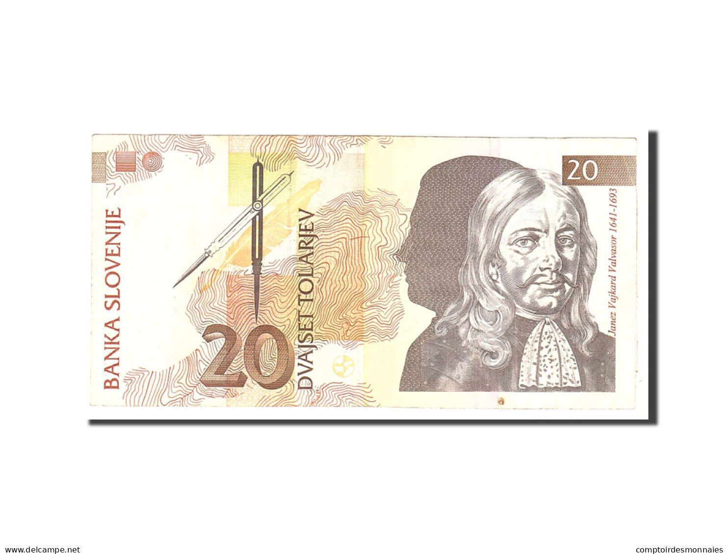 Billet, Slovénie, 20 Tolarjev, 1992, 1992-01-15, KM:12a, TTB - Slowenien