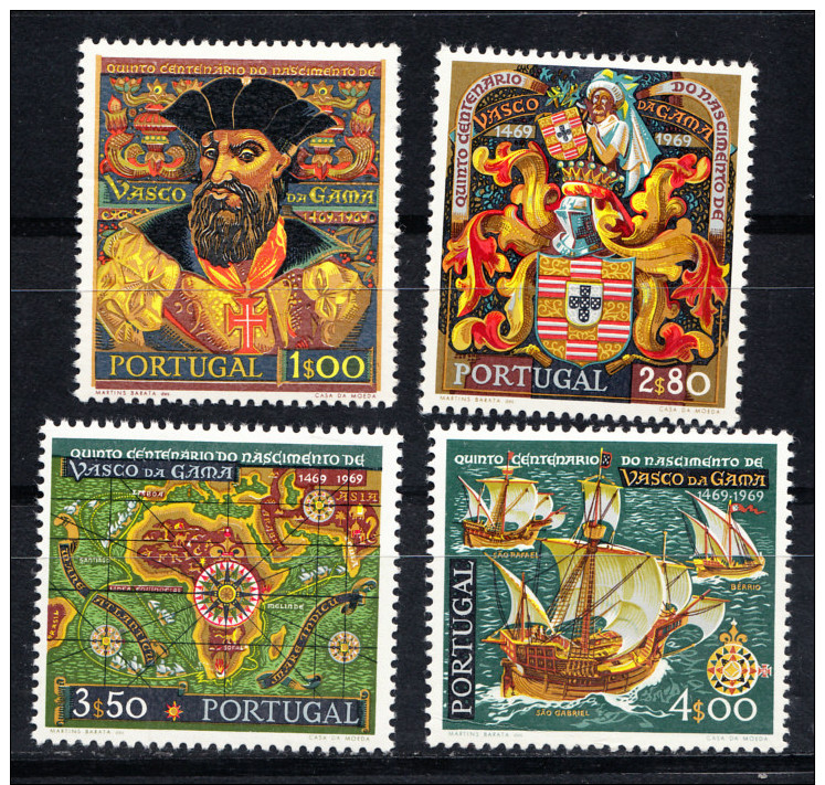 PORTUGAL.1969. 5º CENTENÁRIO DE VASCO DE GAMA .AFINSA Nº 1059/1062 NOVOS SEM CHARNEIRA .SES298GRANDE - Nuevos