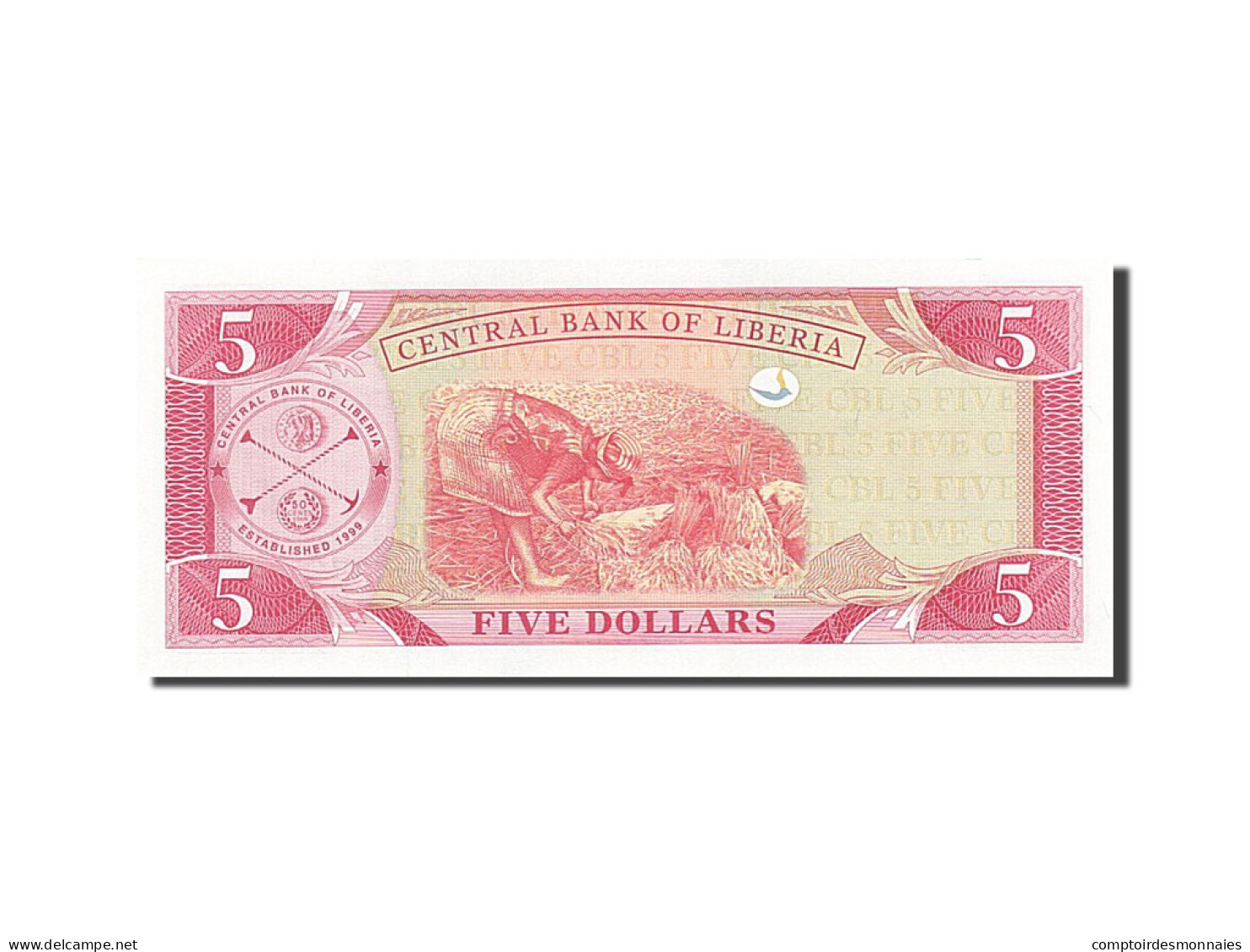 Billet, Liberia, 5 Dollars, 2003, 2003, KM:26a, NEUF - Liberia