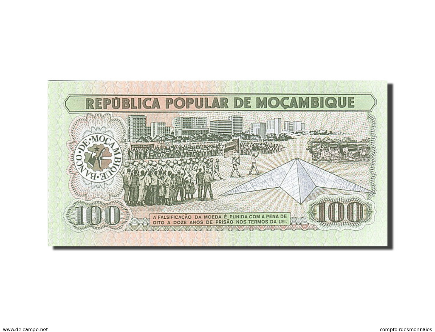 Billet, Mozambique, 100 Meticais, 1980, 1980-06-16, KM:126, NEUF - Mozambique