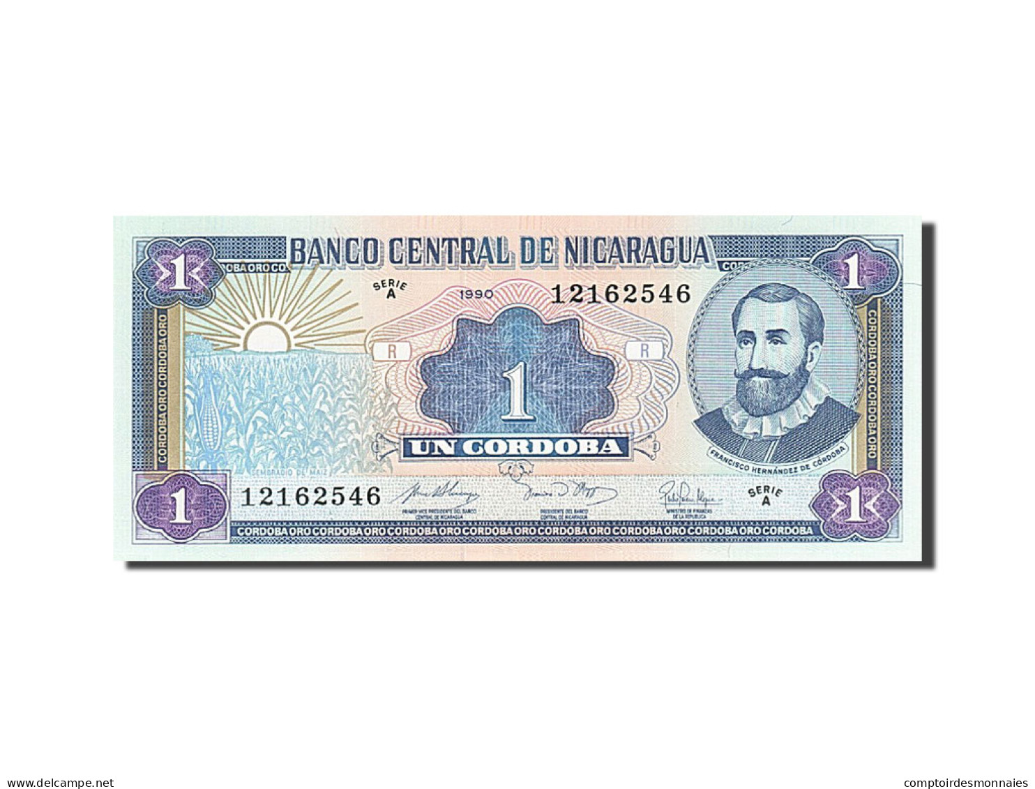 Billet, Nicaragua, 1 Cordoba, 1990-1992, 1990, KM:173, NEUF - Nicaragua