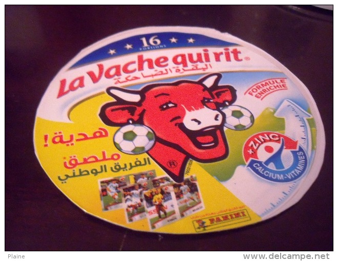 Etiquette De Boite De Fromage  La Vache Qui Rit-Equipe Nationale Algerienne-Coupe Du Monde.RARE - Formaggio