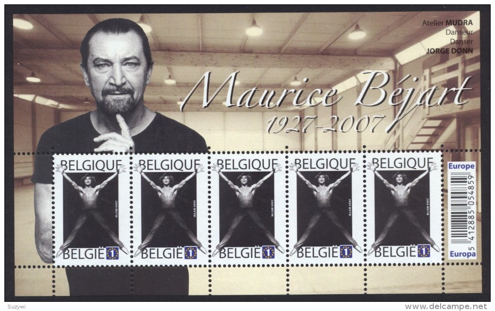 Belgium**BEJART-BALLET 20th CENTURY-SHEET 5 Stamps-DANCES-2009-TANZ-MNH - Nuevos