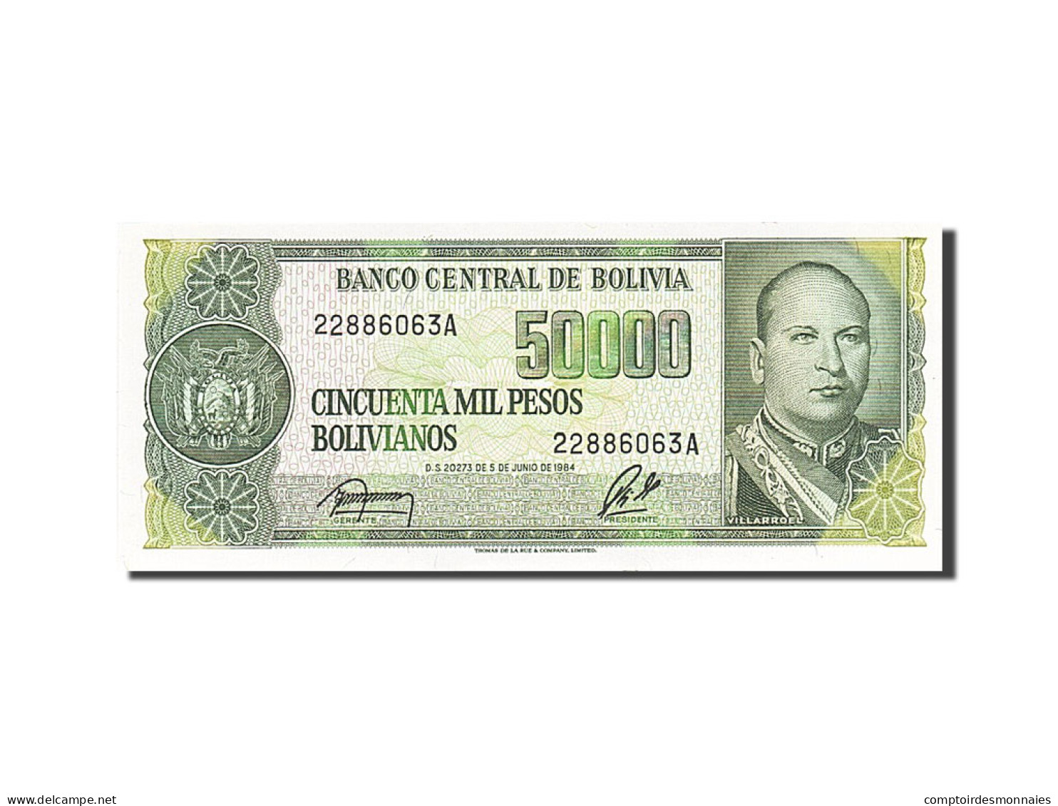 Billet, Bolivie, 50,000 Pesos Bolivianos, 1981-1984, 1984-06-05, KM:170a, NEUF - Bolivien