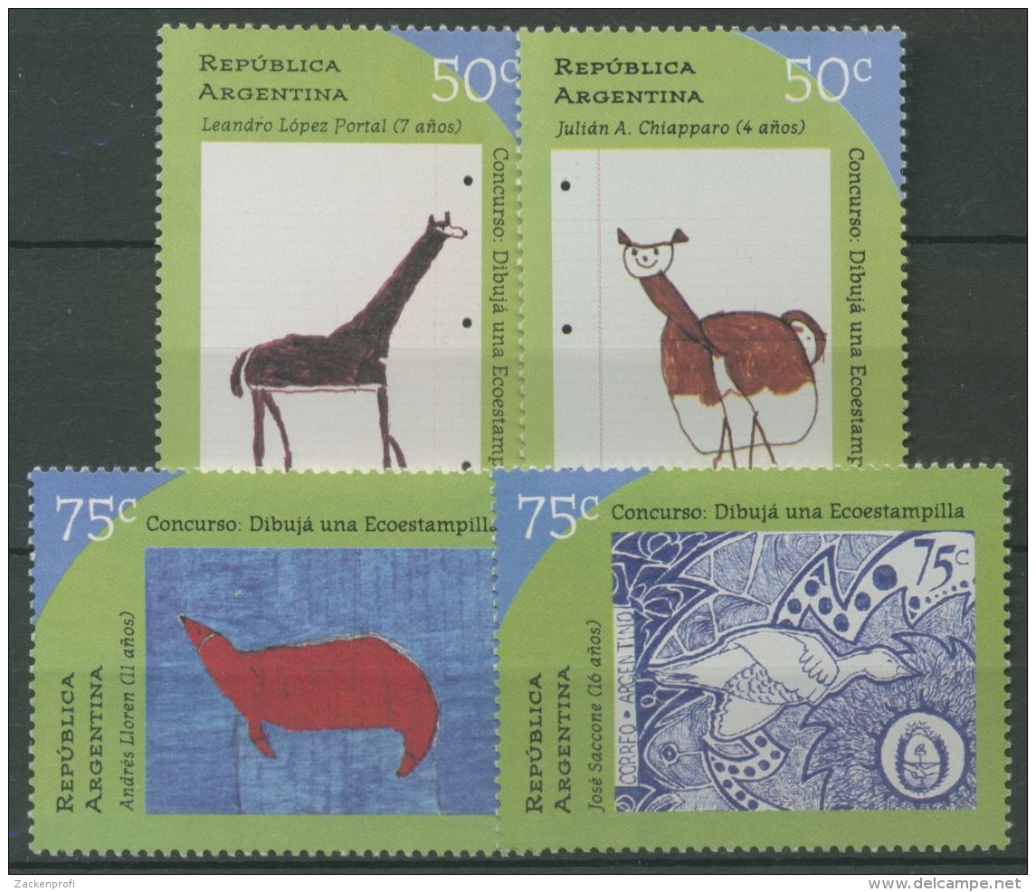 Argentinien 1997 Zeichenwettbewerb Für Kinder Thema Ökologie 2381/84 Postfrisch - Neufs